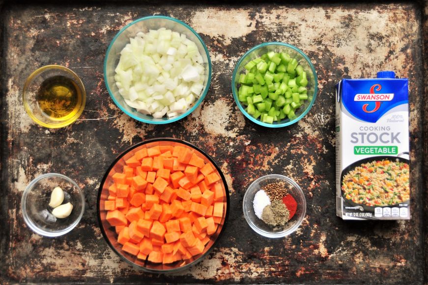 Vegan Sweet Potato Chowder Ingredients