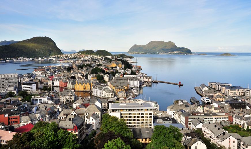 View from the top of Mt. Aksla, Alesund