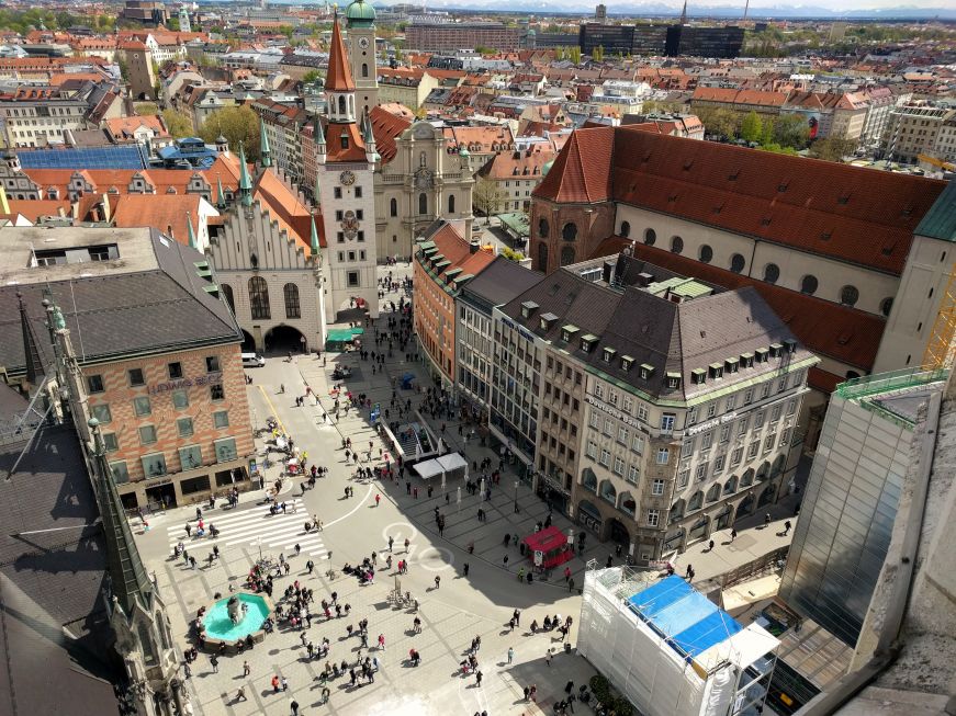 View from the Neues Rathaus