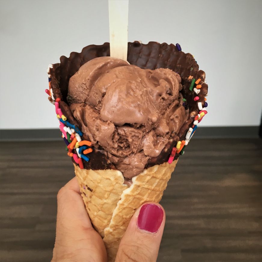 Waffle cone, Silver Lining Creamery, Fargo Waffle cone, Silver Lining Creamery, Fargo