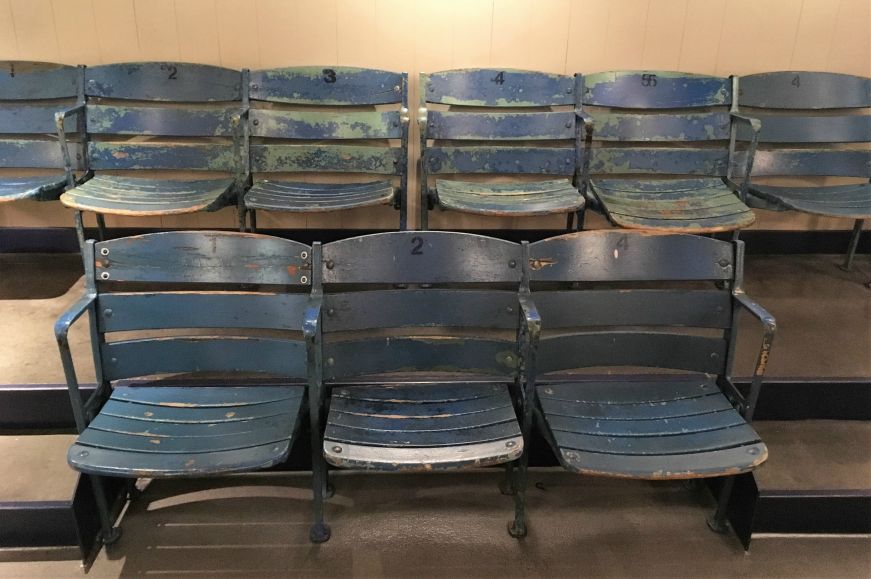 Yankee Stadium seats at Roger Maris Museum, Fargo Yankee Stadium seats at Roger Maris Museum, Fargo