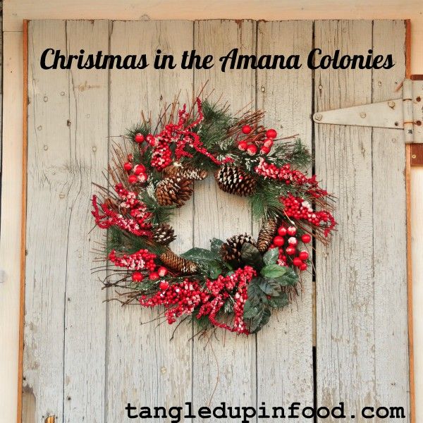 Christmas in the Amana Colonies Pinterest Image