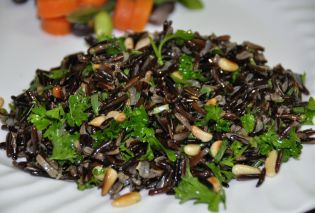 Wild Rice and Pine Nut Salad 