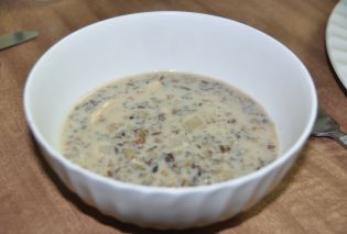 Wild Rice Soup with Maple Syrup 