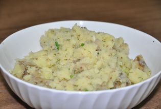 Mustard Dill Smashed Potatoes