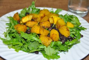 Butternut Squash Salad with Sriracha Lime Dressing