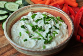 Caramelized Onion and Chive Yogurt Dip