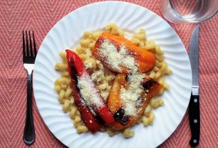 Charred Peppers with Parmesan