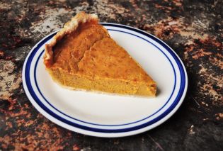 Festal Golden Pumpkin Pie slice