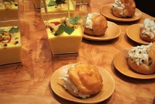 Gulf shrimp salad profiteroles, Balise Tavern