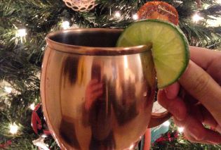 Moscow Mule with Christmas Tree