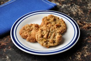 Oatmeal Cornflake Cookies on Plate