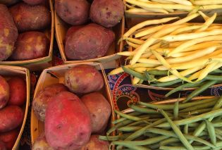 Potatoes and Green Beans at the Untiedt's Farmstand