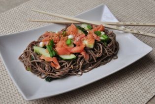 Smoked Salmon Soba Noodle Salad