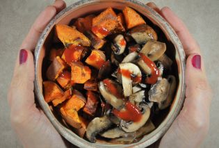 Sweet Potato Mushroom Barley Bowls