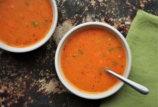 Vegan Sweet Potato Chowder two bowls