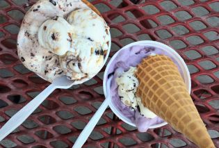 Two bowls of ice cream